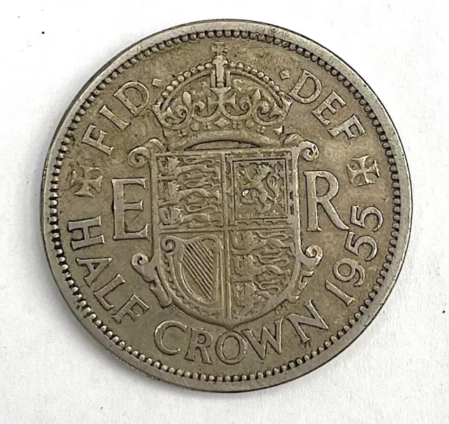 UK Half Crown 1955 Elizabeth II - Halfcrown Coin Great Britain