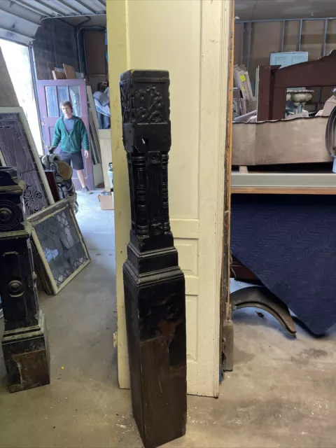 Bova Antique Carved Newell Post 67 inch H by 8.75 base