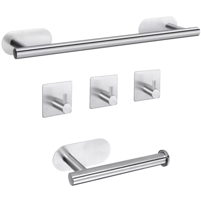 5 Pack Bathroom Hardware Set Bath Accessories Kit Towel Bar Toilet Paper Holder