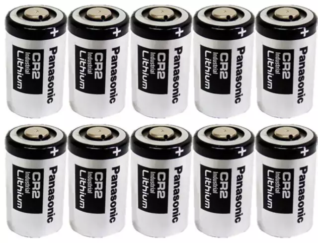 Panasonic CR2 Industrial Lithium Battery DL-CR2 Photo 3V 10 Batteries EXP 2028