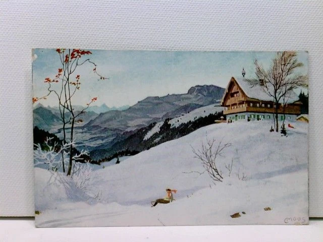 Künstler-AK Bad Tölz, Blomberghaus 1250 m; Stempel Blomberg-Haus