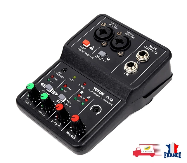 INTERFACE AUDIO USB Home Studio carte son d'enregistrement 16Bit 48KHz