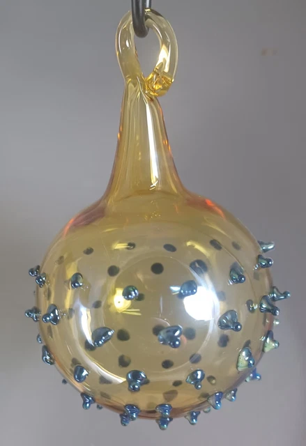 Hand Blown Glass Ornament Ball . Self Representing Artist (SRA)