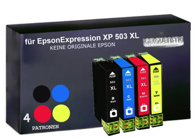 4 Tinten Patronen 503 XL für Epson Expression Home XP-5200