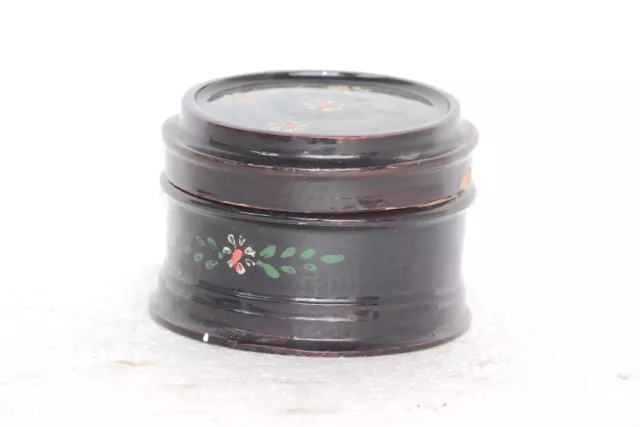 Burmese Printed Box Made of Cane Old Vintage Rare Collectible N-54