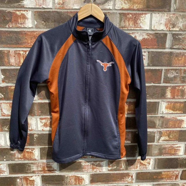 Coliseum Athletic Texas Longhorns Jacket Gray/Orange Zip Up Size Youth large