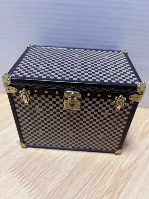 Louis Vuitton Mini Malle Zinc Trunk Paperweight Jewelry Box Metal Gray  10086634