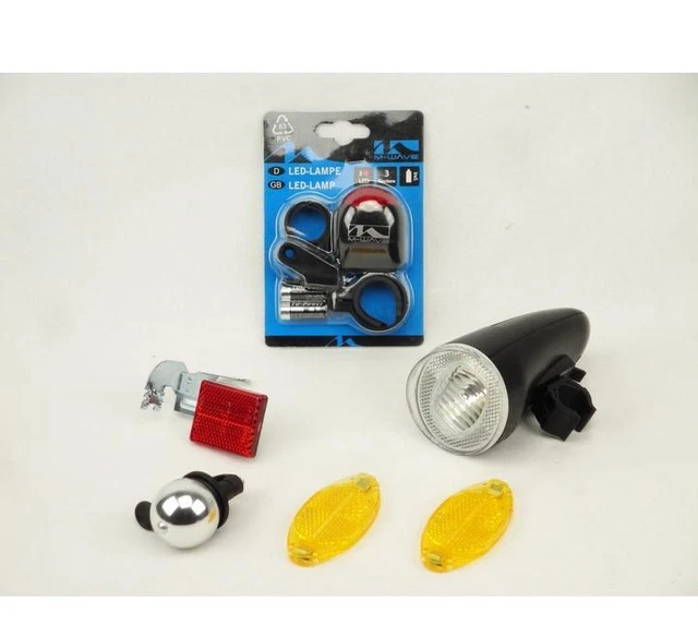 Kit Éclairage Vélo Complet – Lampe Avant LED Et Feu Arrière Pour VTT/VTC, Neuf