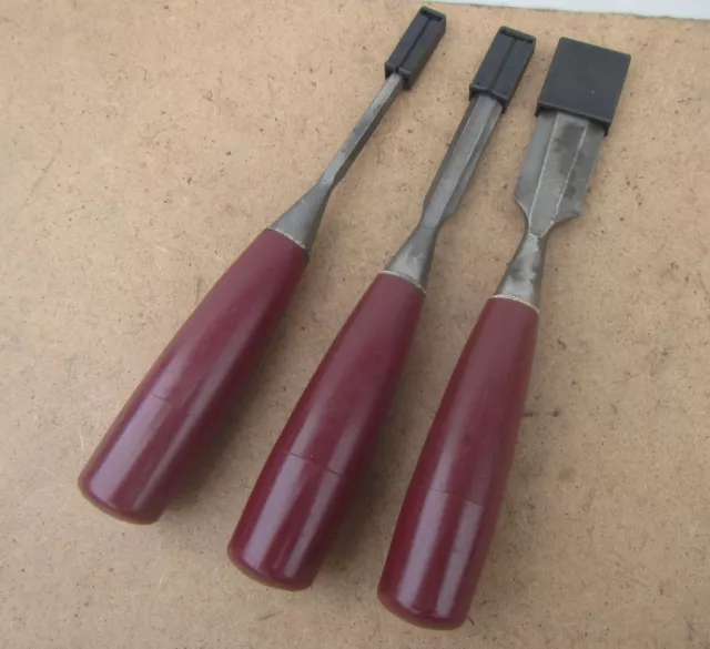 3 x Woodwork Chisels - 6mm, 12mm, 25mm