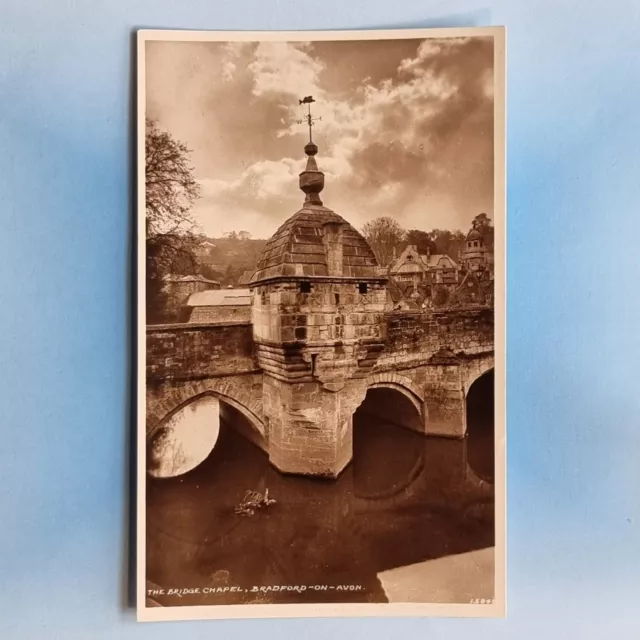 Bradford On Avon Postcard C1935 Real Photo The Ancient Bridge Chapel Wiltshire