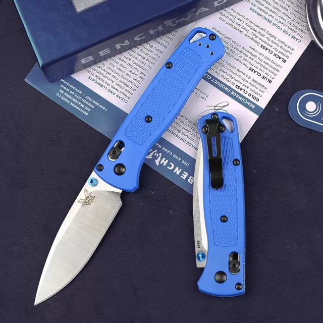 LIGHT WEIGHT BLUE Blade Polymer Handle AXIS Lock Folding Pocket