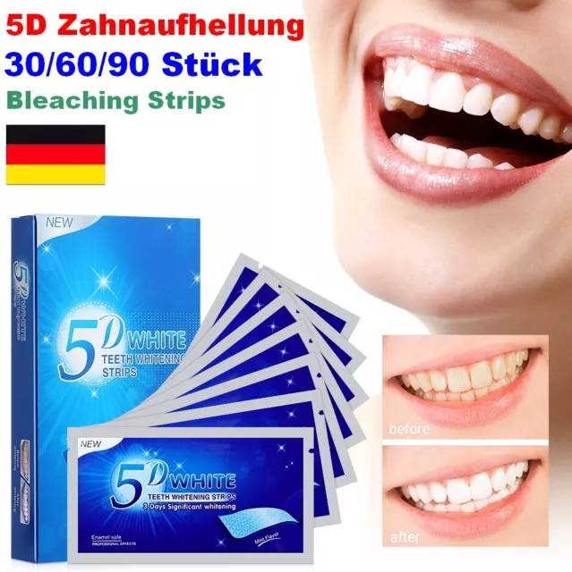 30/60/90 Blanco Rayas 5D Blanqueamiento Dental Zahnaufhellung Dientes