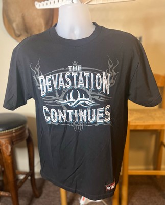 WWE Goldberg The Devastation Continues Shirt Size Medium M Black Authentic 