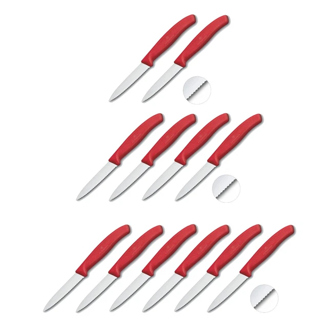 VICTORINOX 2/4/6er Gemüsemesser Obstmesser Küchenmesser Messer Wellenschliff rt 2