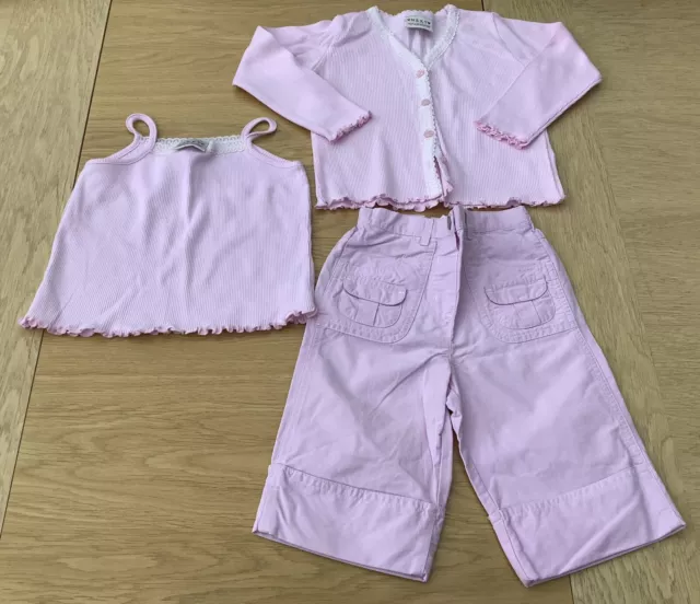 Next - Girl’s Pink Summer Clothes Bundle - 3 Items - Age 2 Years