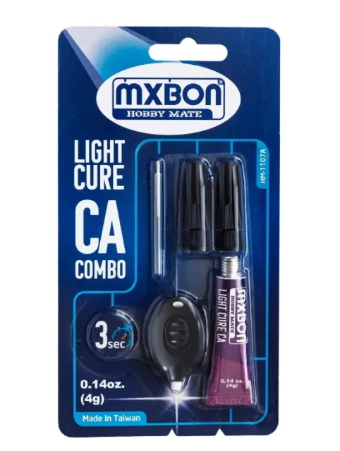 MXBON Hobby Mate HM-1107A Light Cure CA Glue Combo 北回2代光速膠 (4g) Hobby Tool
