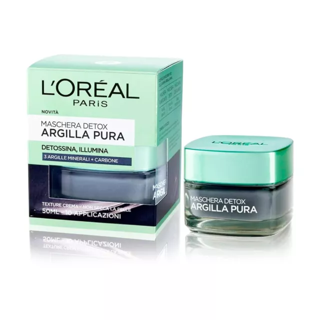 L'oreal Paris Maschera Viso Detox Argilla Pura 50Ml