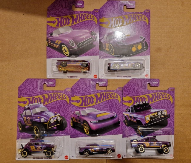 Hot Wheels Carte US 57th - Purple Gold 2/6 Rod Speeder - 2025 - Dans Blister Non Ouvert - Occasion