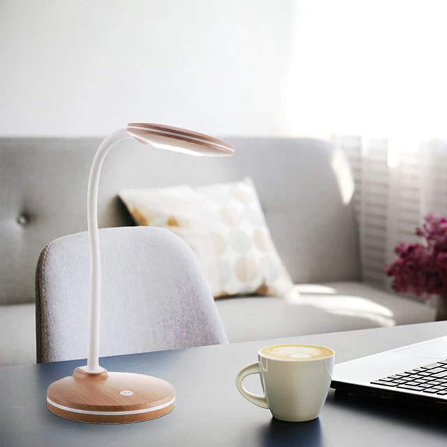 Lampe De Bureau LED Réglable - 5W, Blanc Chaud 3000K, Pliable à 90°, Pied En Verre | Pour Lecture, Travail - 4