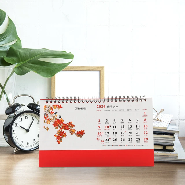 CHINESE DESK CALENDAR 2024 New Year Calendar 2024 Calendar Freestanding