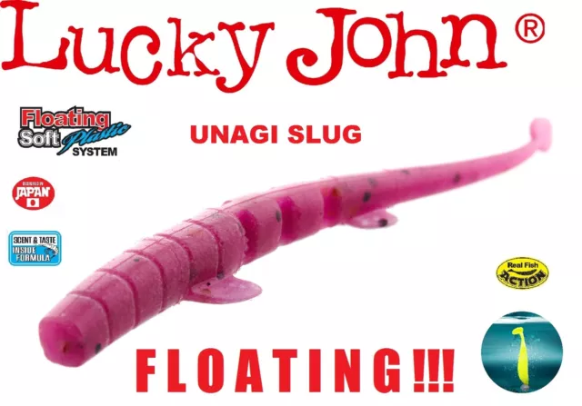 Lucky John UNAGI Schnecke SCHWIMMEND weicher Köder Angeln Kreatur Schattierungen ultraleicht lrf