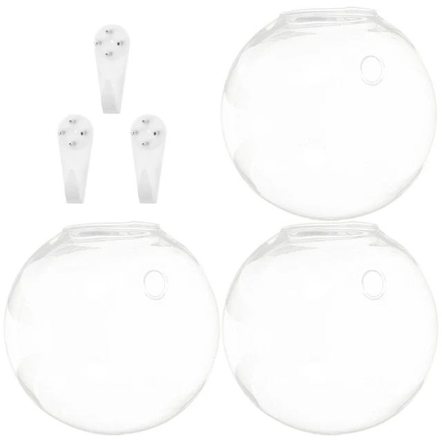 Glass Wall Planters Hydroponic Wall Hanging Vase Wall Mounted Planters Fish Tank