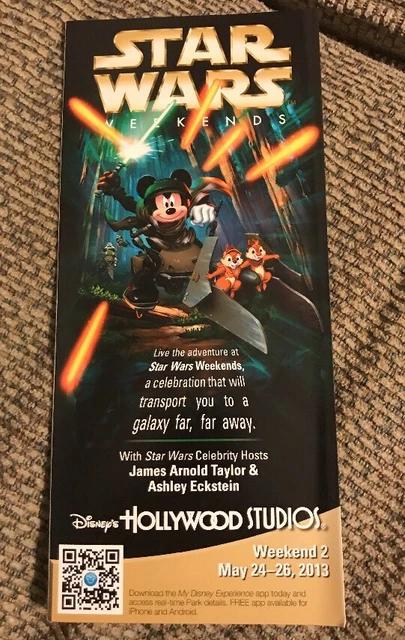 HOLLYWOOD STUDIOS DISNEY World Park Guide Map Cover : 2013 Star Wars