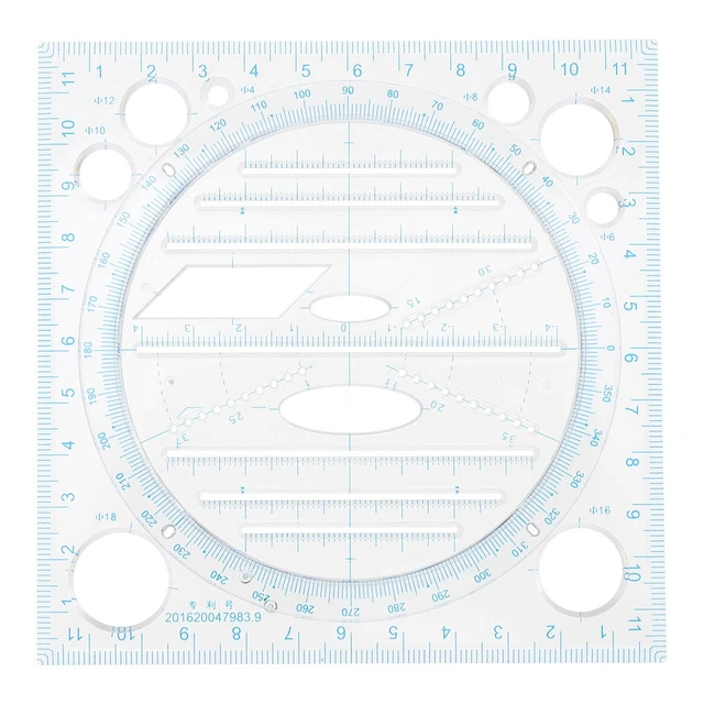 Template Ruler In A Circular CIRCLE TEMPLATE DRAFTING Templates Multi-purpose High-precision Drawing ...