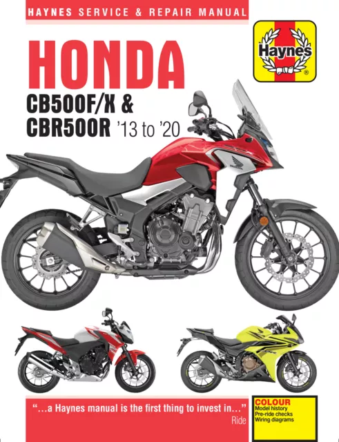 Honda CB500F/X & CBR500R (13-20) Haynes Repair Manual (Paperback)