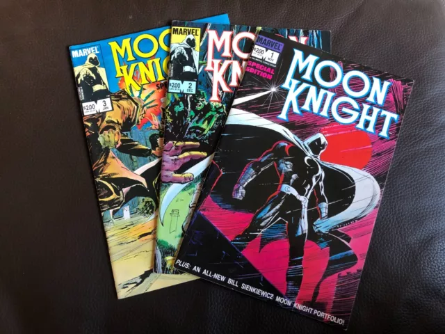 Marvel Comics Moon Knight Special Edition #1,2&3 1983 (3 comic bundle/job lot)