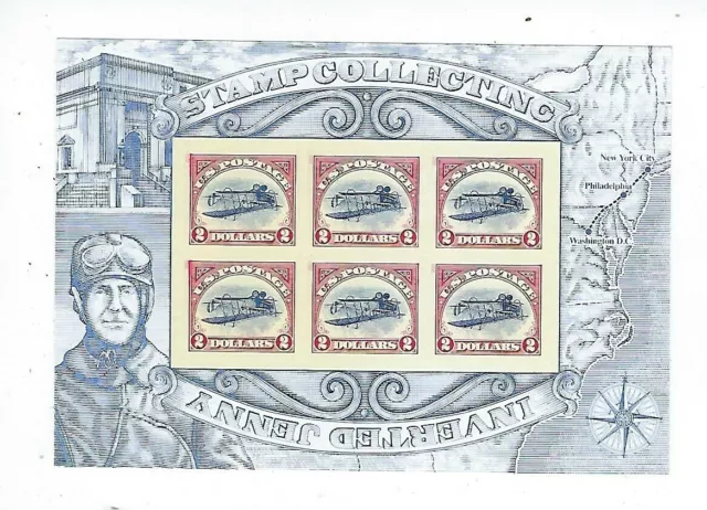 2013 "Inverted Jenny" Commemorative Stamp Sheet, MNH SC#4806, 6 $2 Stamps