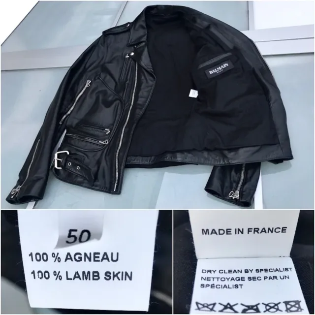 Iconic & Gorgeous Balmain AW10 Leather Lambskin Biker Jacket