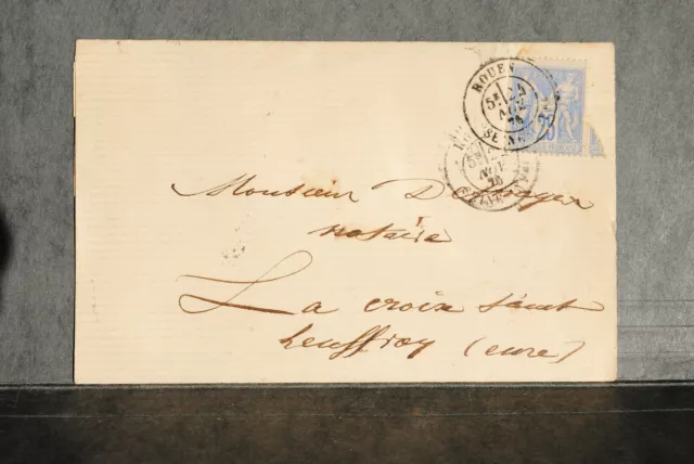 France - Timbre oblitéré Type Sage  sur lettre