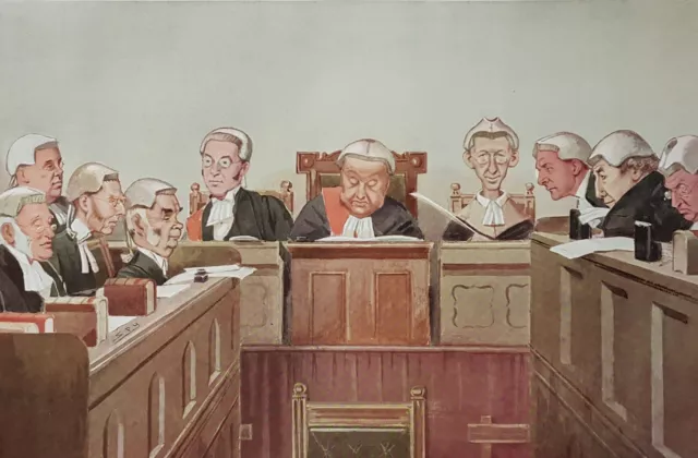 Antique Vanity Fair Print - "Heads of the Law"