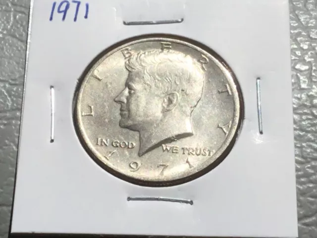 1971 . US   "Kennedy"  half  dollar  coin.