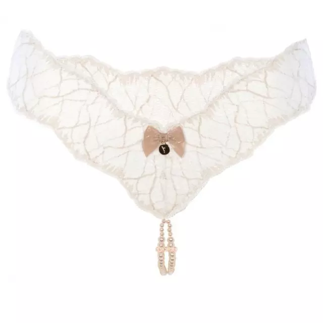 Bracli Sydney DOUBLE Perlenstring creme Perlenpanty 2 Reihig Slip Reizwäsche