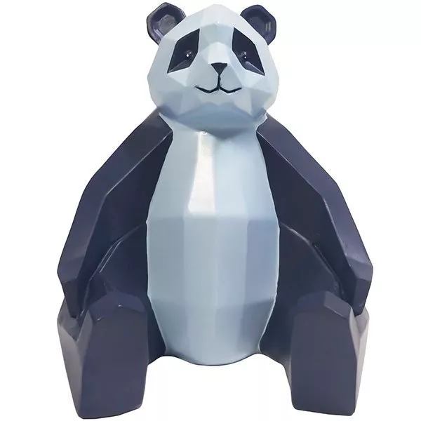 Present Time Statue Origami Panda Blau-Hellblau