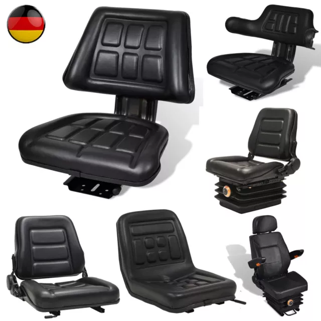 Universal Traktorsitz/Schleppersitz/Staplersitz Traktor Schlepper Sitz Schwarz