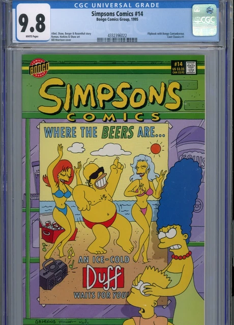 Simpsons Comics #14 Mt 9.8 Cgc White Pages Morrison Cover Shaw Art Flipbook Incl