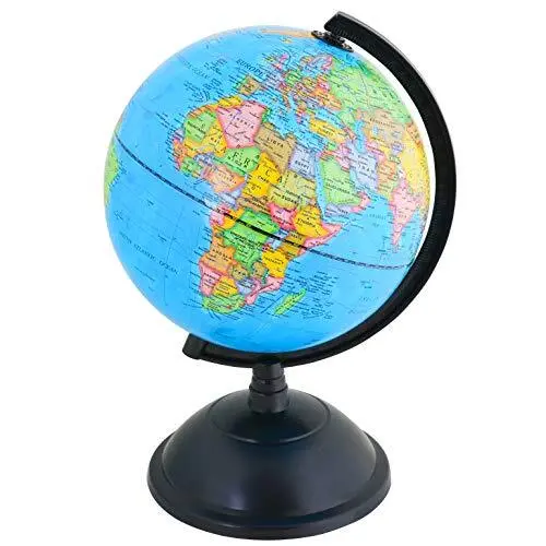 Exerz Educational World Globe 20cm - Political Map Swivel Rotating Desk Top G...