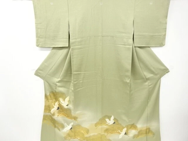 6522306: Japanese Kimono / Vintage Iro-Tomesode / Kinsai / Embroidery / Pine & C