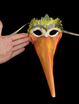Mask from Venice Stork Bird Long Bec Paper Mache Handmade Single 22632 W7 3