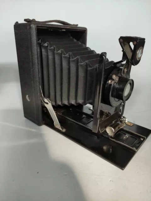 Extra rara cámara de disco antigua 9x12 Ihage Dresde con objetivo Periscope s233