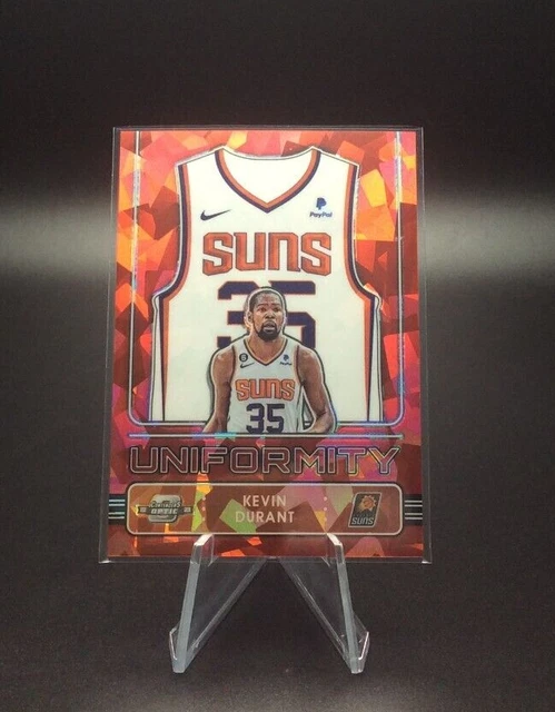 2022-23 Panini Contenders Optic #7 Kevin Durant SUNS UNIFORMITY RED CRACKED ICE