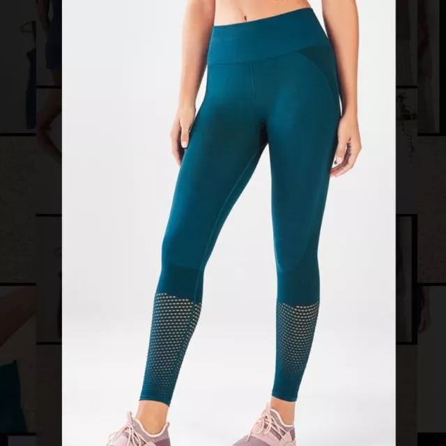 FABLETICS SYNC HIGH-WAISTED Perforated 7/8 Washed Deep Navy Blue S $49.95  £23.77 - PicClick UK