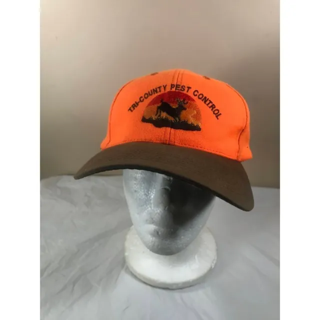 Vintage Blaze orange deer hunting snapback hat cap