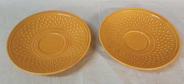 6 Tasses à Café Vintage Geneviève Lethu 'Grain De Riz' Jaune 1984 - Occasion