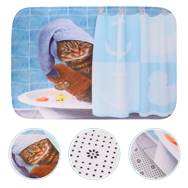Tappeto modello gatto tappetino cucina tappetino porta tenda doccia