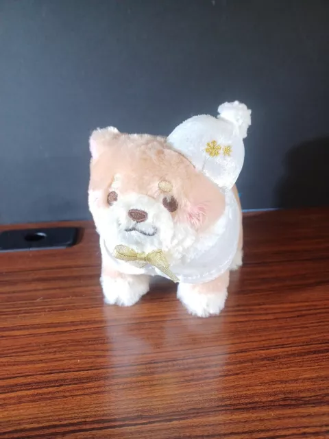 2014 SK Japan Special Edition Winter Shiba Inu Kawaii Dog In White Outfit Plush