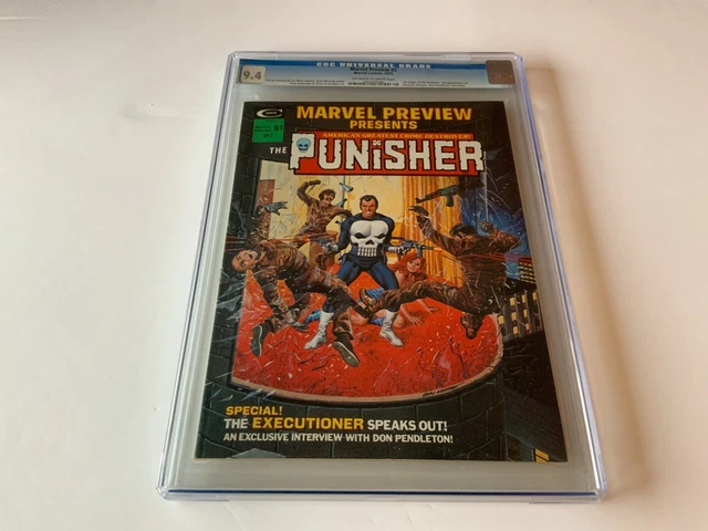 Marvel Preview 2 Cgc 9.4 Punisher Origin 1St Dominic Fortune Magazine Comic 1975